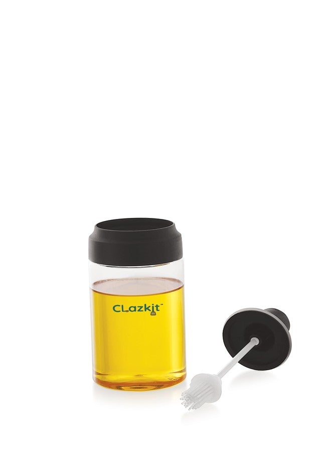 Clazkit موزع تخزين الزيوت والسوائل من كلازكيت، مصنوع من البلاستيك، مزود بفرشاة | مقاوم للحرارة، آمن للاستخدام مع الطعام، متعدد الأغراض للطهي وتحضير الطعام في المنزل والمطاعم - 350 مل - Image 3